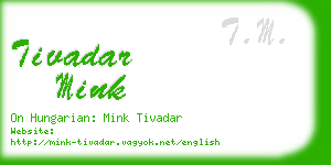 tivadar mink business card